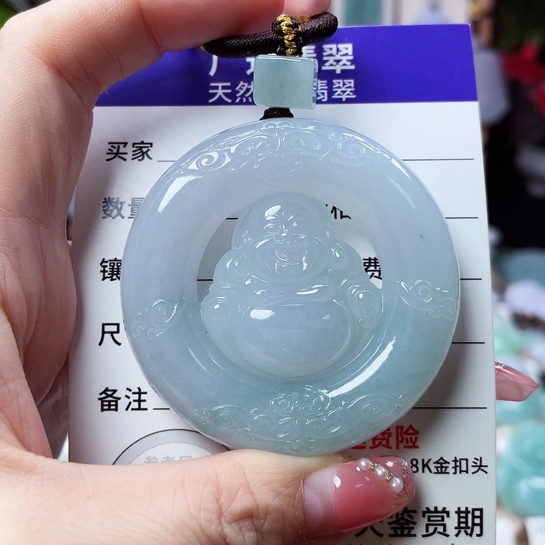翡翠未镶嵌颈饰佛公19