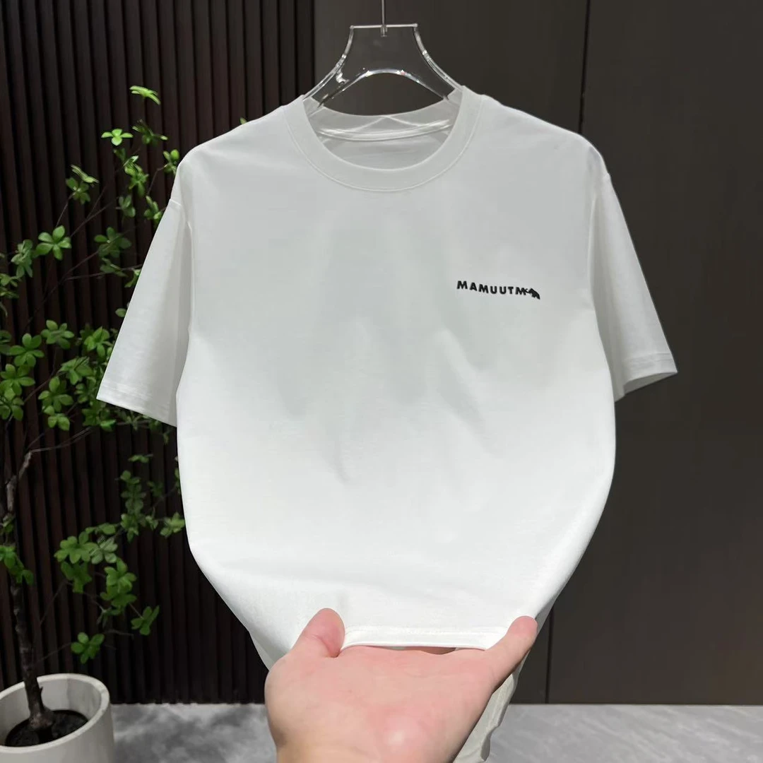 早春短袖时尚百搭圆领轻奢潮流男士体恤衫25808扎染休闲设计师