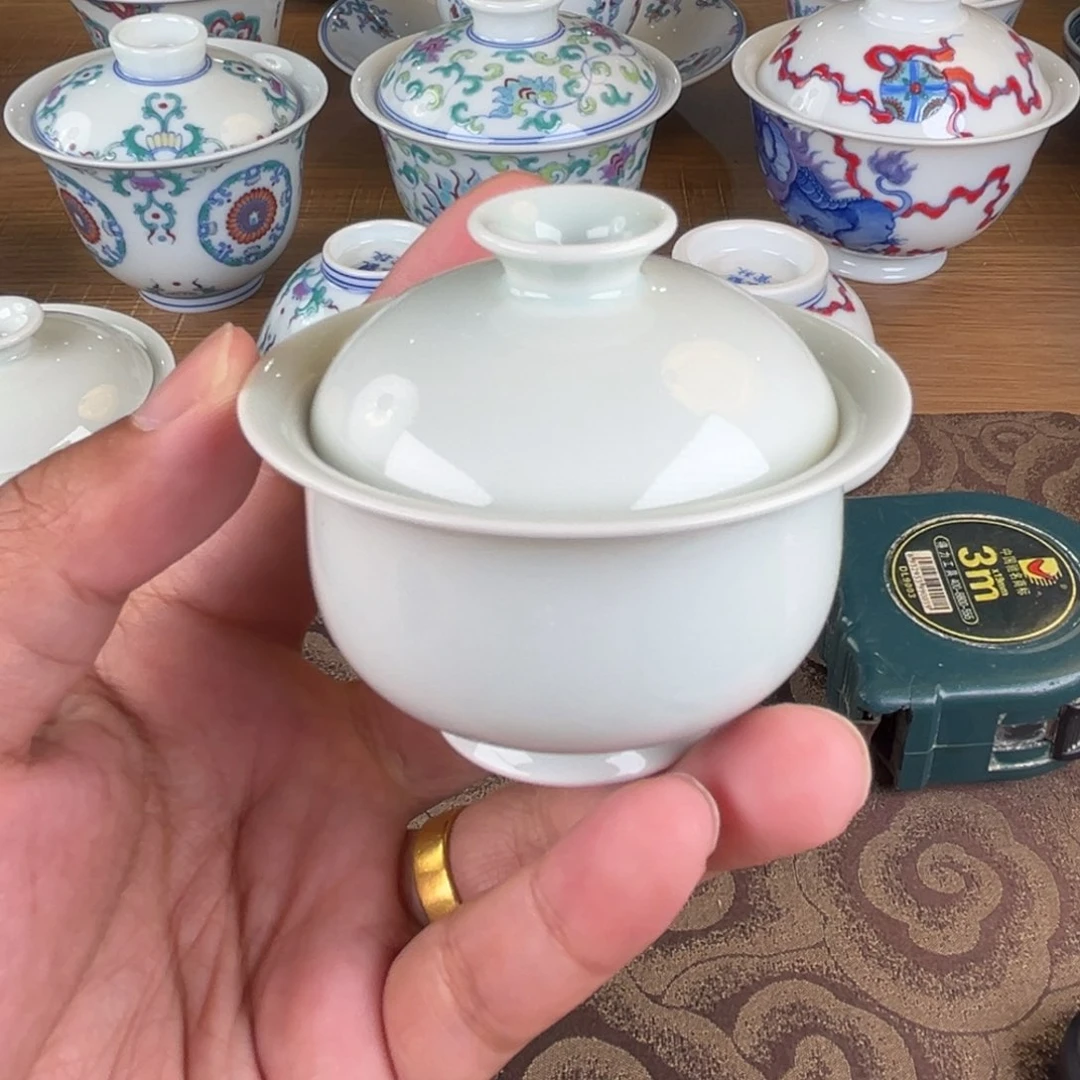 杯瑕疵景德镇陶瓷盖碗50ml