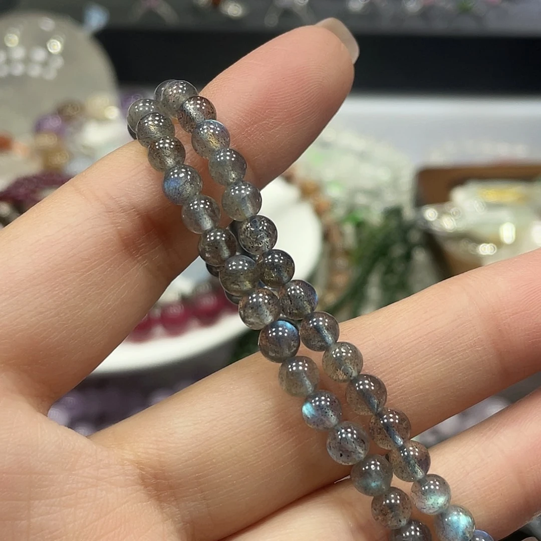 手串水晶未镶嵌灰月光双圈4M+