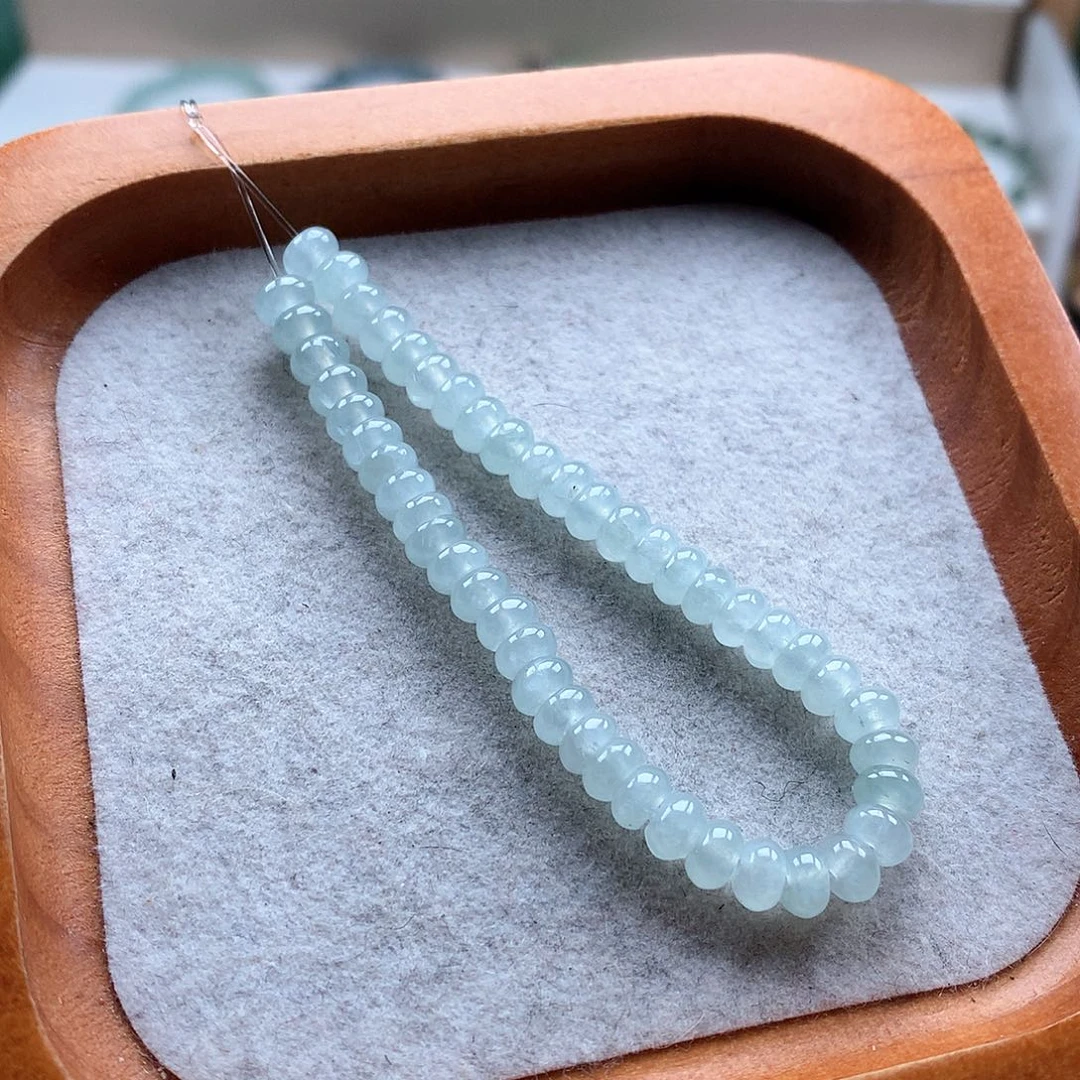 翡翠未镶嵌手串股珠5.2