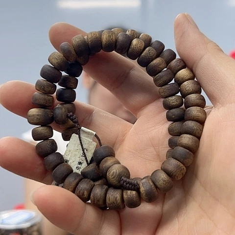 手串沉香棋楠沉香算盘珠双圈0.9/18克十多样式发＿