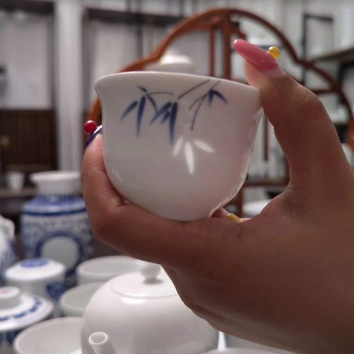 陶瓷节节高升小杯两只装