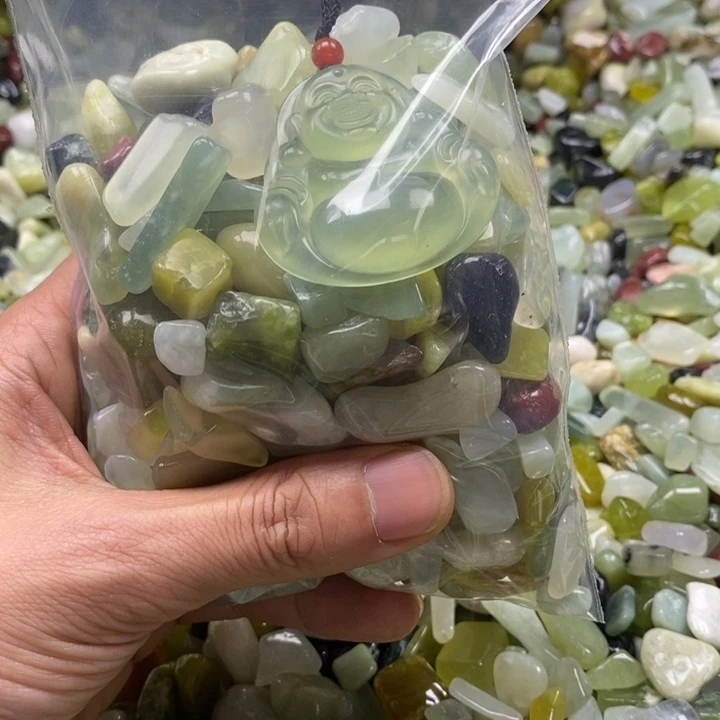 蛇纹石玉未镶嵌鱼缸石