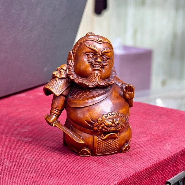 0020 小叶黄杨关公木雕工艺品