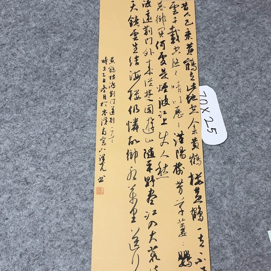 书法国展书家廖老师70×25