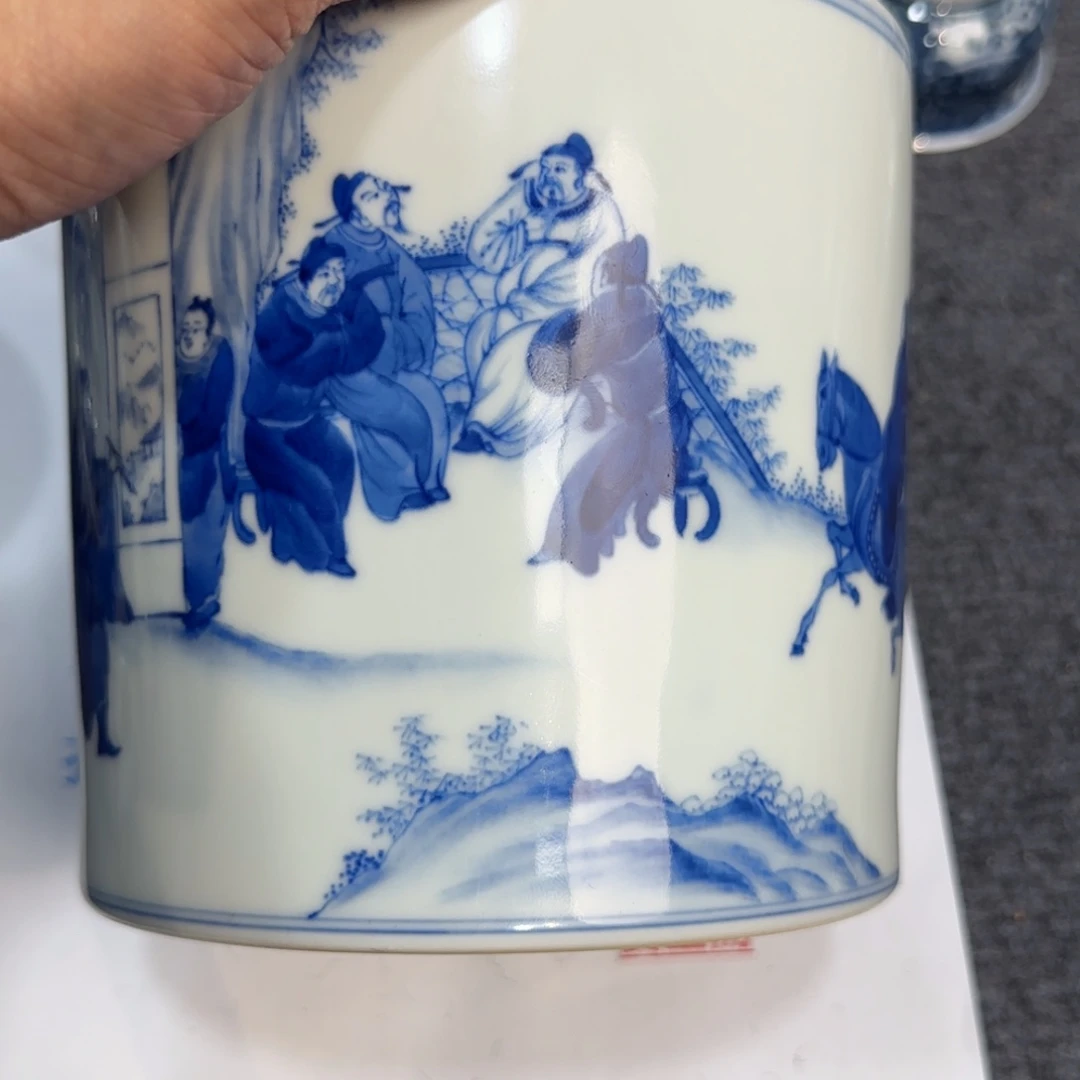 瓷杯子当代仿古精品全手工