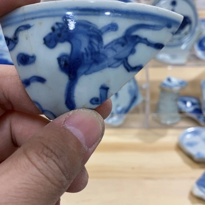 瓷片现代瓷器青花瓷片