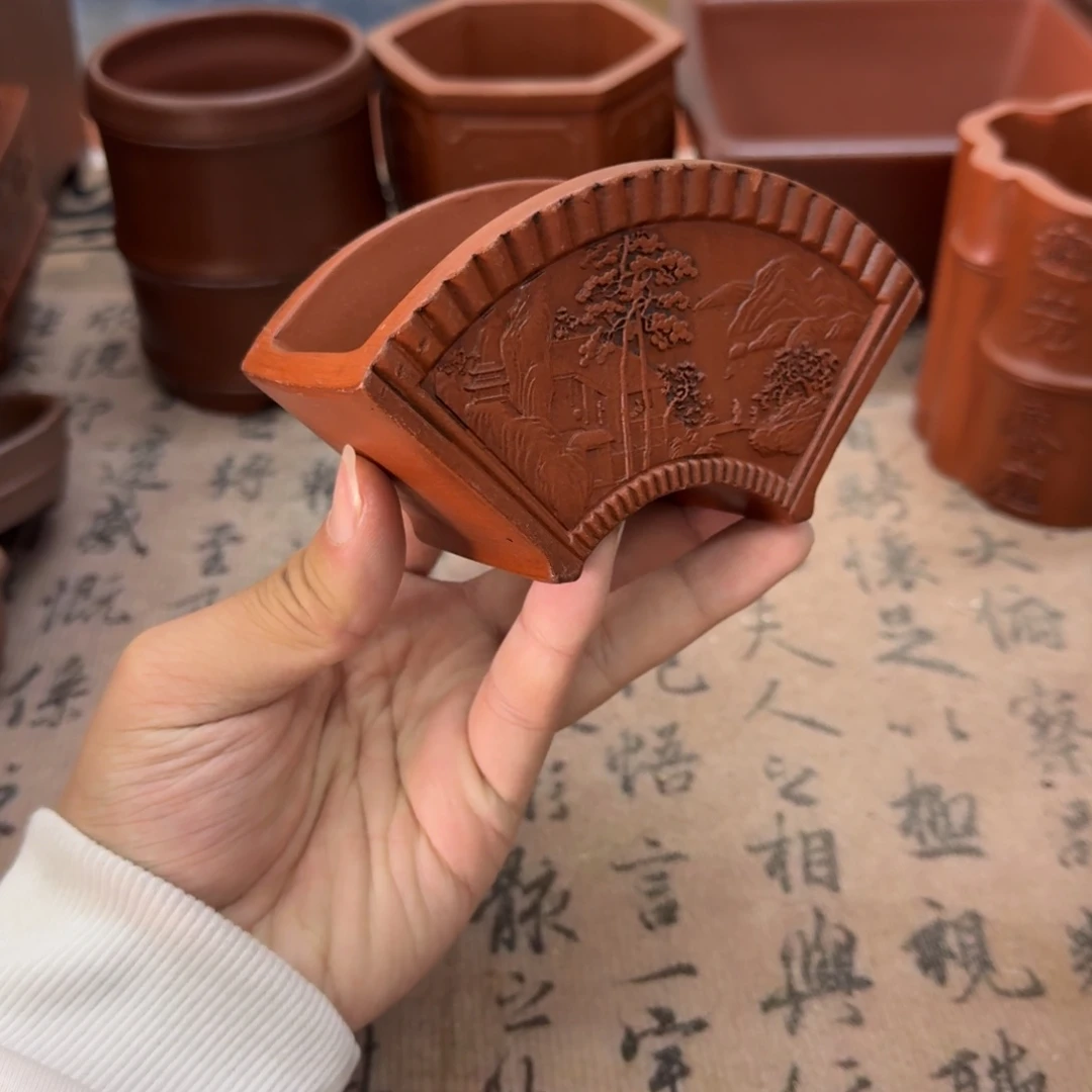 紫砂花盆7号宜兴紫砂正品12x5x5