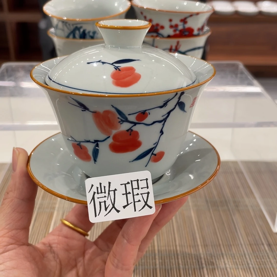 微瑕釉下彩纯手绘