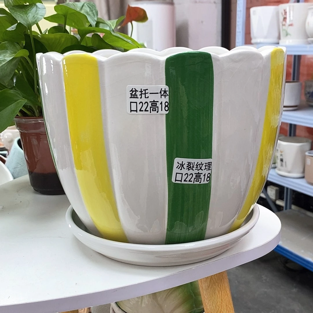 陶瓷@陶瓷花盆@@特大号花瓣