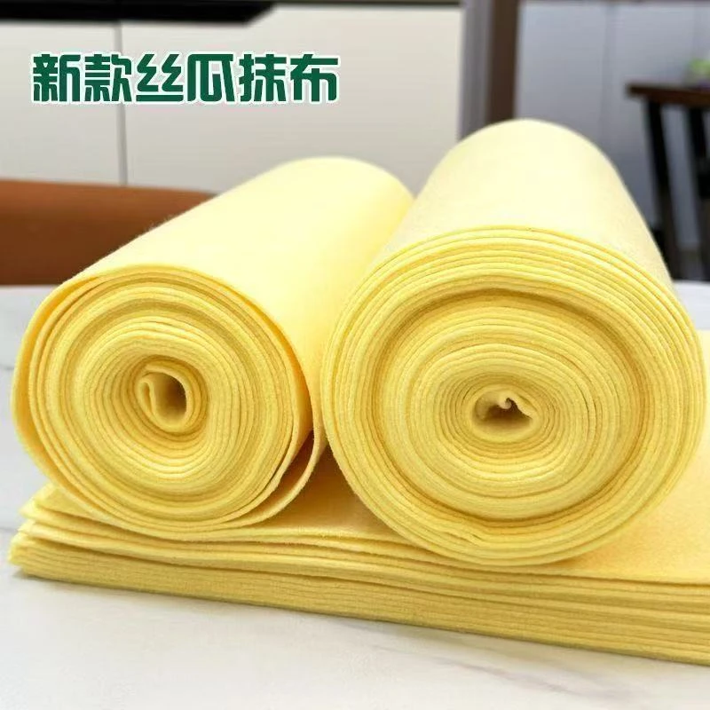 黄色丝瓜抹布 吸水洗碗布，家用加厚厨房抹布 不沾油抹布 洗碗布