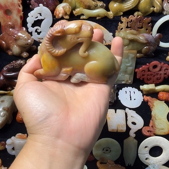 摆件老料白料羊摆件