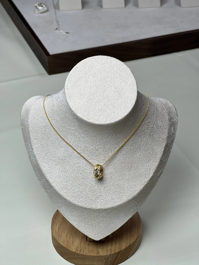 铜合金项链 轻奢坠链百搭金色简约精致锁骨链饰品黄色时尚链子