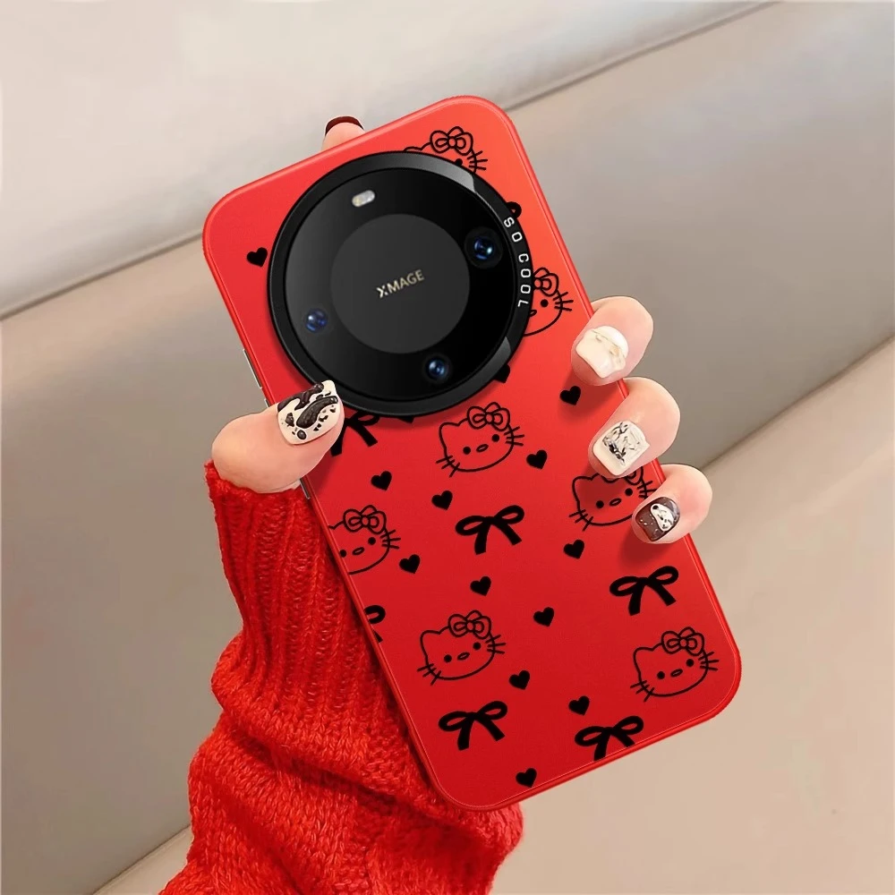 适用于华为mate70pro手机壳新款磨砂爱心凯蒂可爱mate60pro高级感