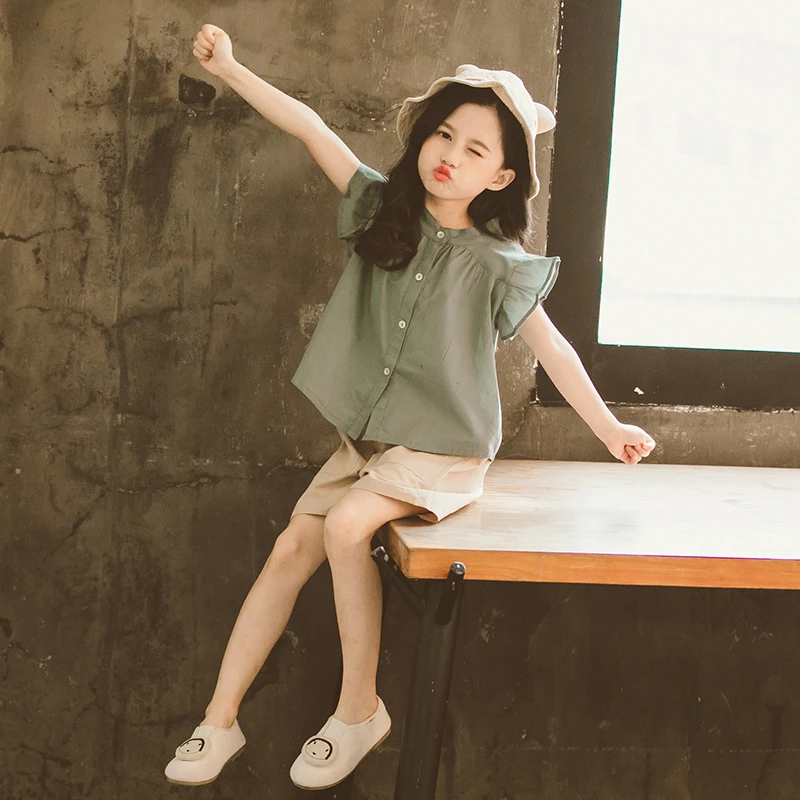 MK&DK女童短袖t恤套装夏装中大童儿童小女孩衣服夏季网红宽松套装