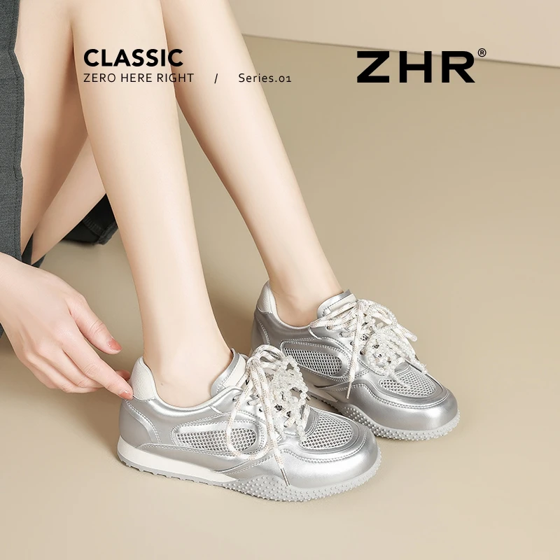 【清仓不补】ZHR网面透气德训鞋女夏季舒适芭蕾风软底运动休闲鞋