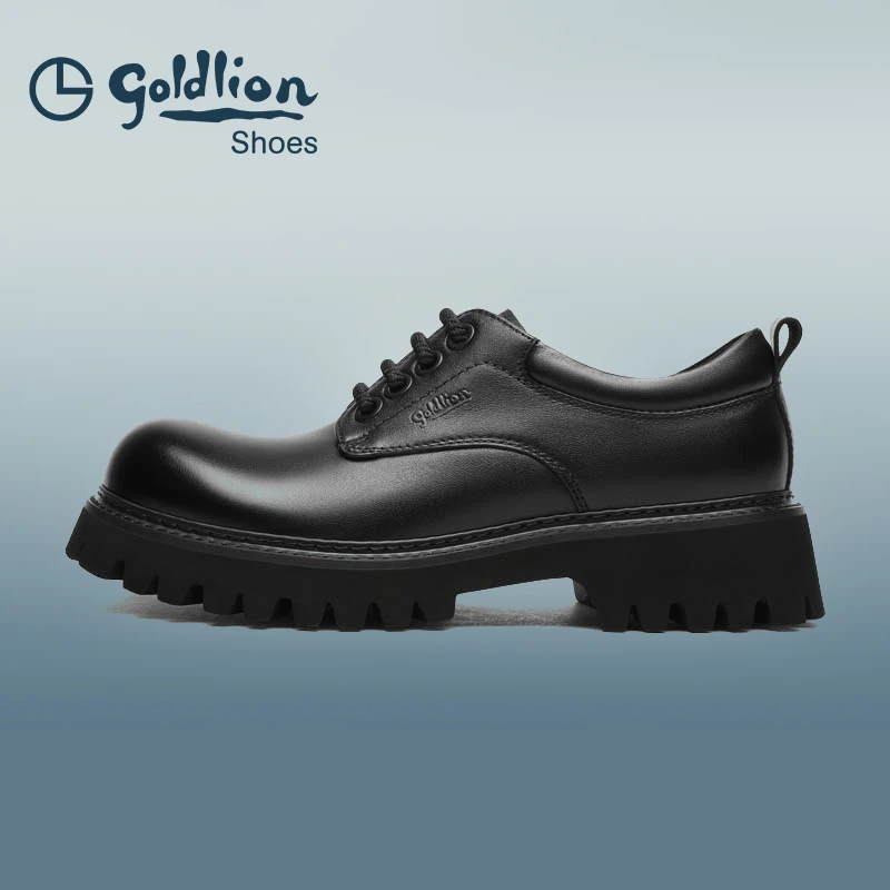 金利来男鞋25年新款商务男士正装皮鞋系带款德比鞋超轻便防滑厚底