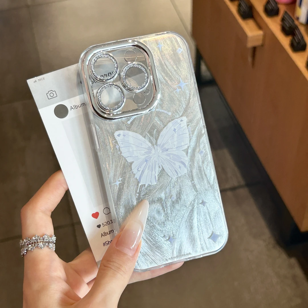 适用苹果iPhone16pro华为p70手机壳小米/荣耀/oppo自带镜头膜防摔