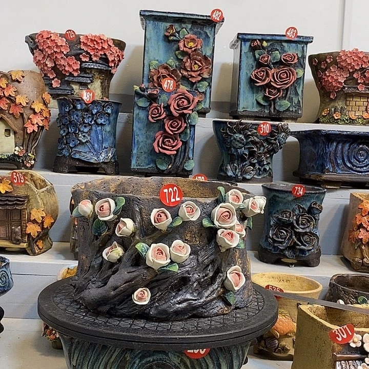 微瑕722 号陶然花器手工花盆