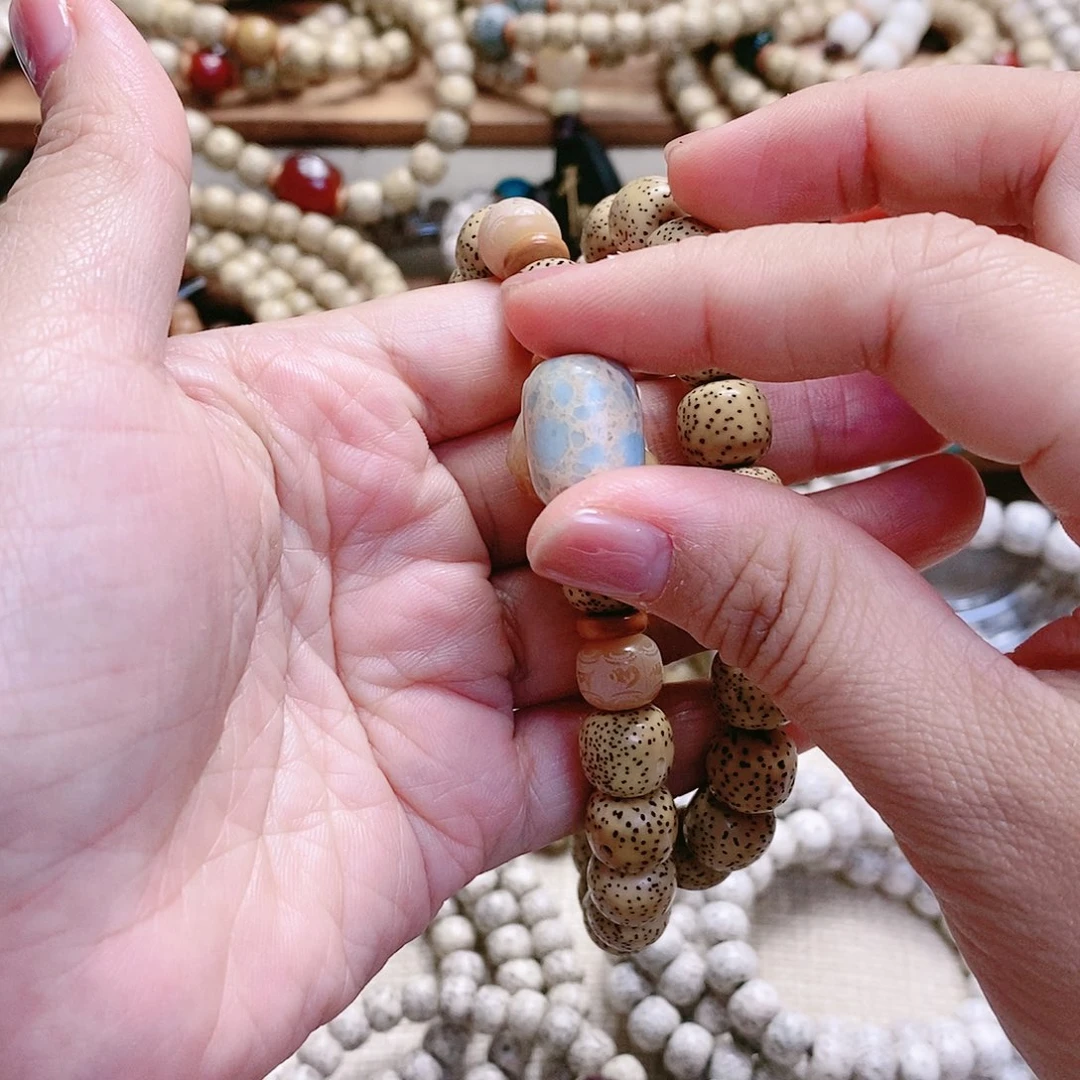 手串星月菩提定制两圈11*10m m