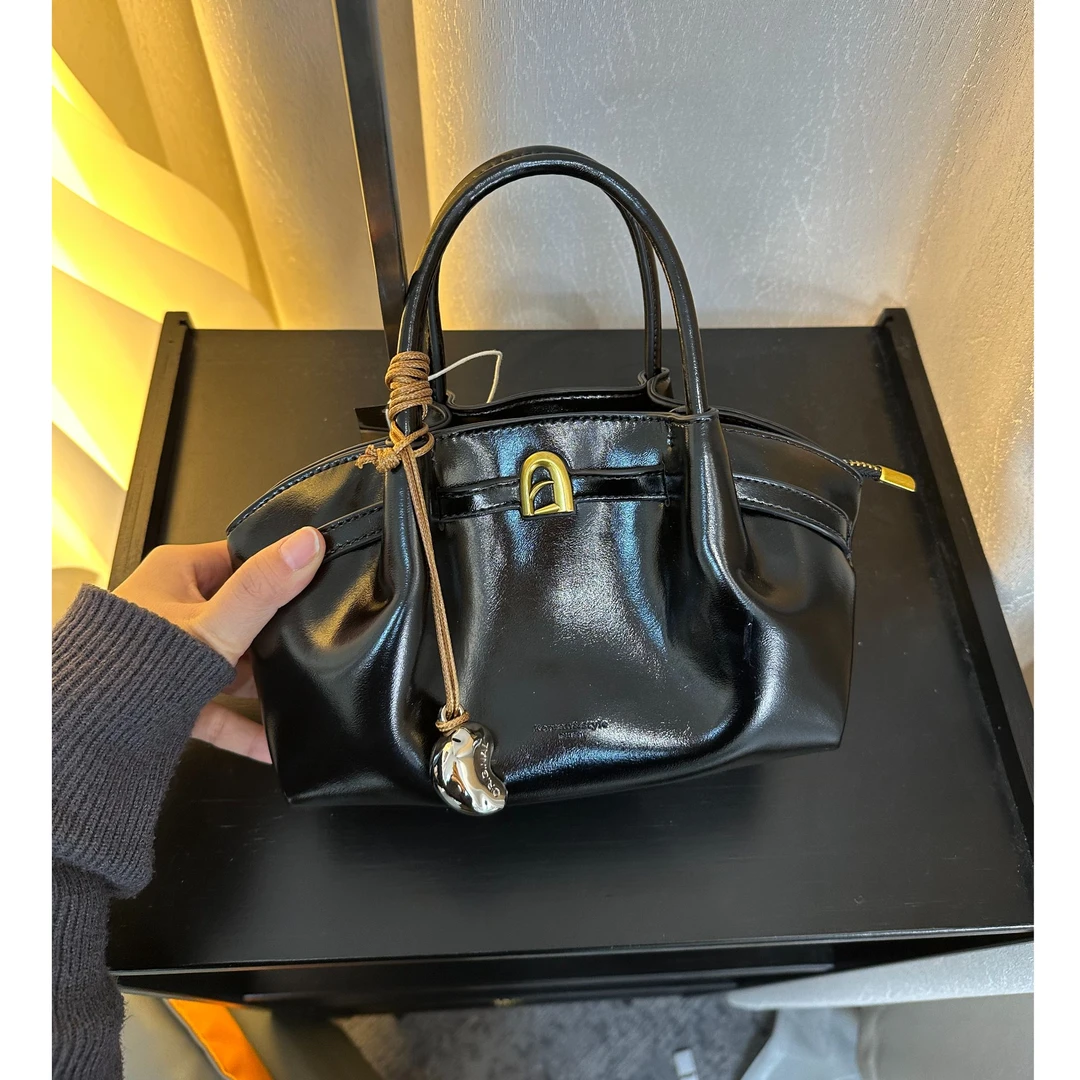 2025早春款小众设计慵懒氛围感小银豆手提斜挎包3838