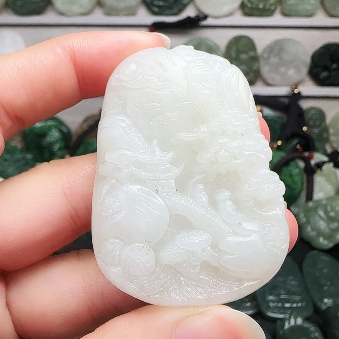 和田玉未镶嵌颈饰