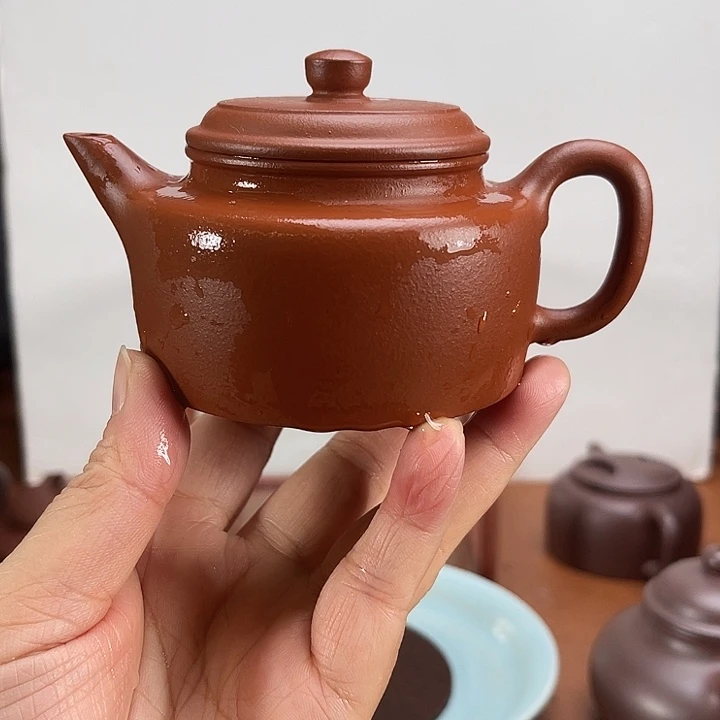 潮***茶壶紫砂鹅黄朱泥德钟半手补