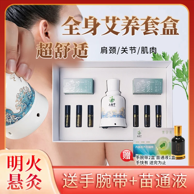 玺宁全身艾灸套盒妈妈腰酸胀艾灸养护刮痧按摩推背家用精油拜年礼