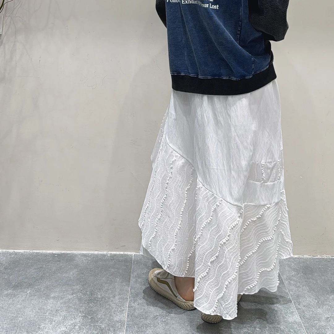 喜悦出品｜珠帘｜百搭款拼接半裙