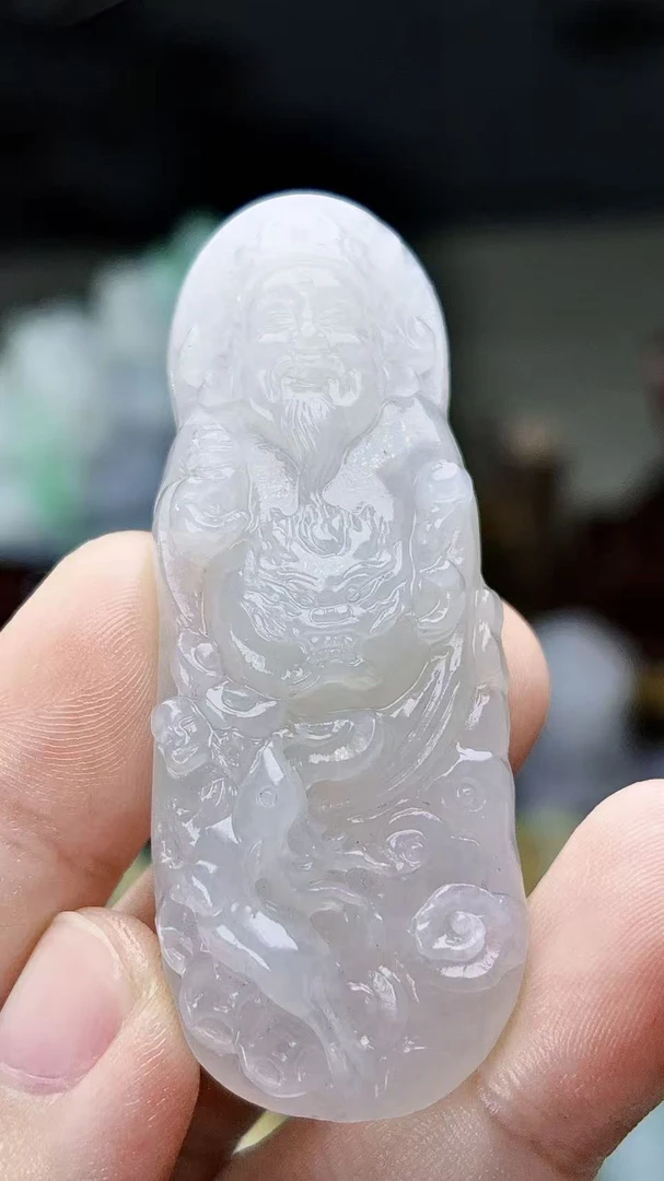 天然缅甸翡翠冰胶财神毛货买断需抛光尺寸62-23-10