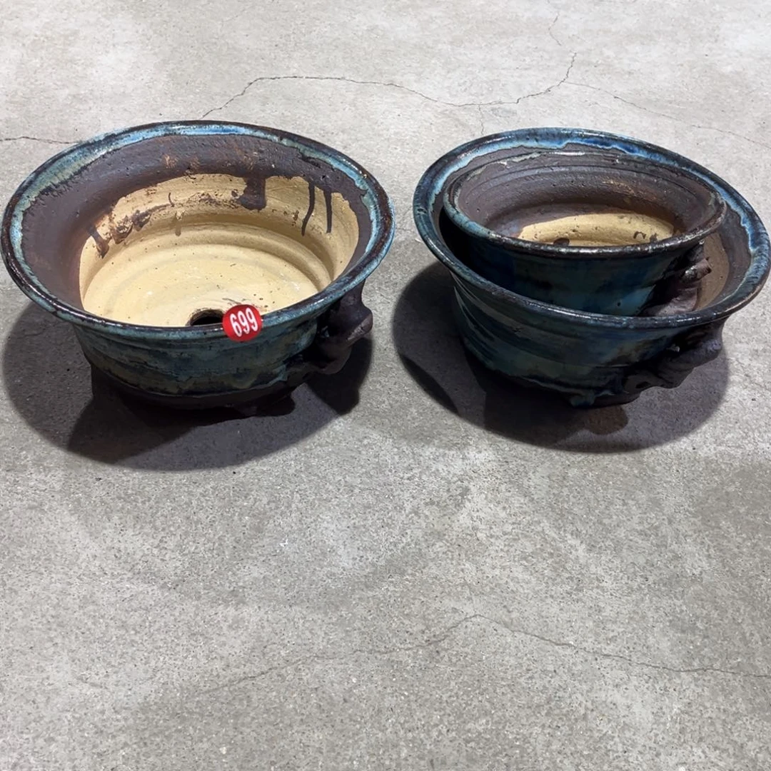 陶瓷诗**意微瑕699号三个陶然花盆厂家直销