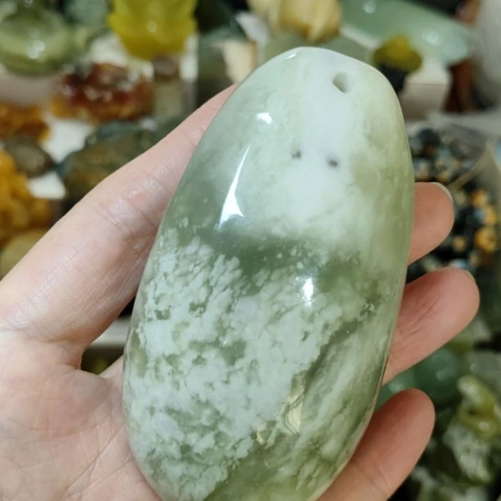 岫玉未镶嵌手把件款式