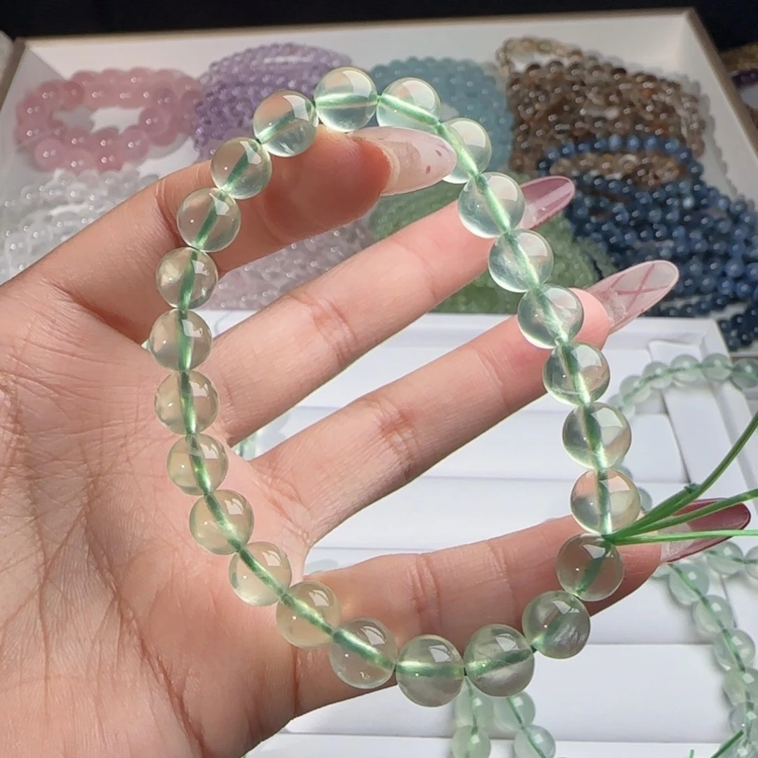 水晶手链未镶嵌睡**?葡萄石7mm
