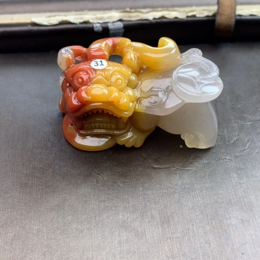 【闪购商品】未镶嵌石英质玉（黄龙玉）颈饰用****7