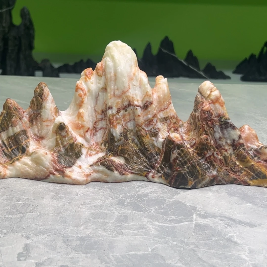 石材灵璧石山型摆件