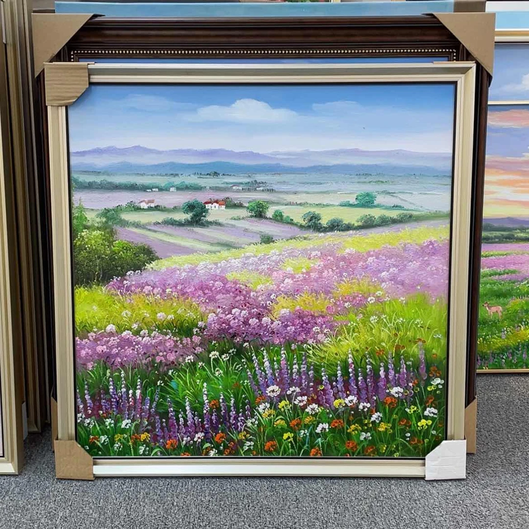 【闪购商品】油画整点福利70×70含框田园风光手绘油画