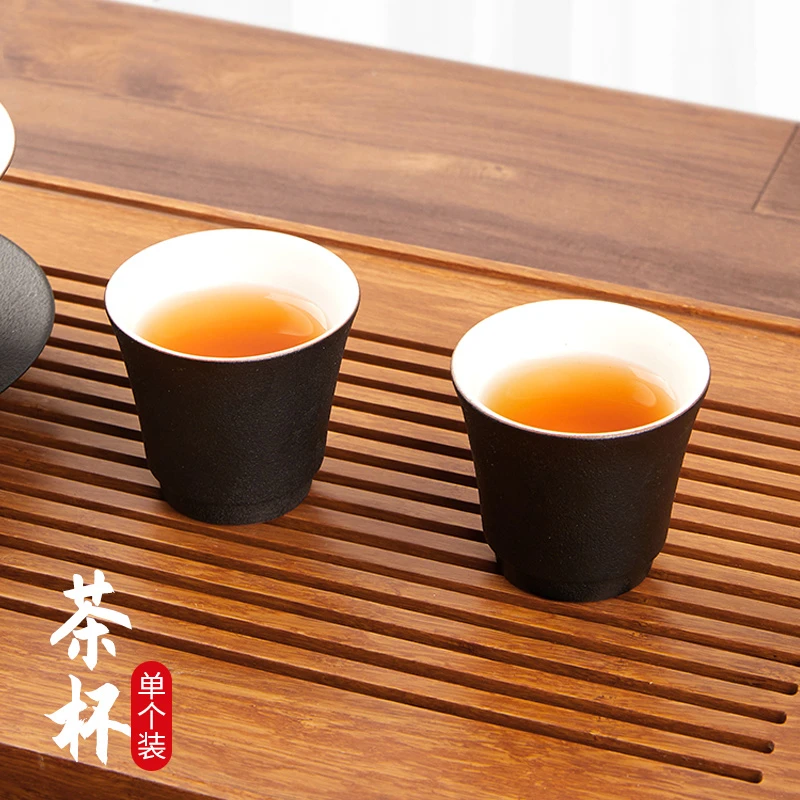 唐宗茶道陶瓷品茗杯单个装简约便携功夫杯茶具主人杯家用套装