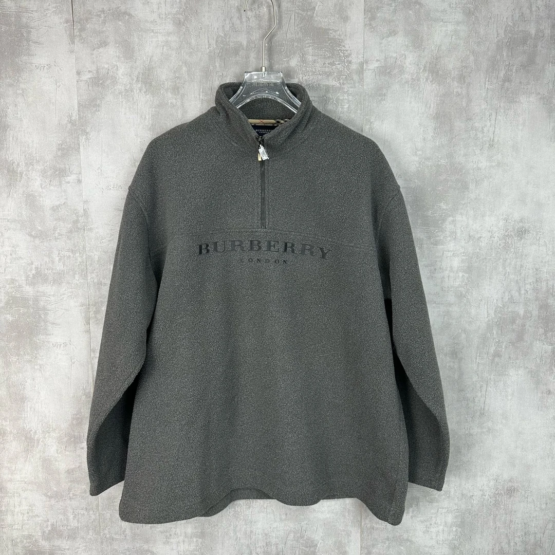 95新 BURBERRY/博柏利 摇粒绒灰色卫衣