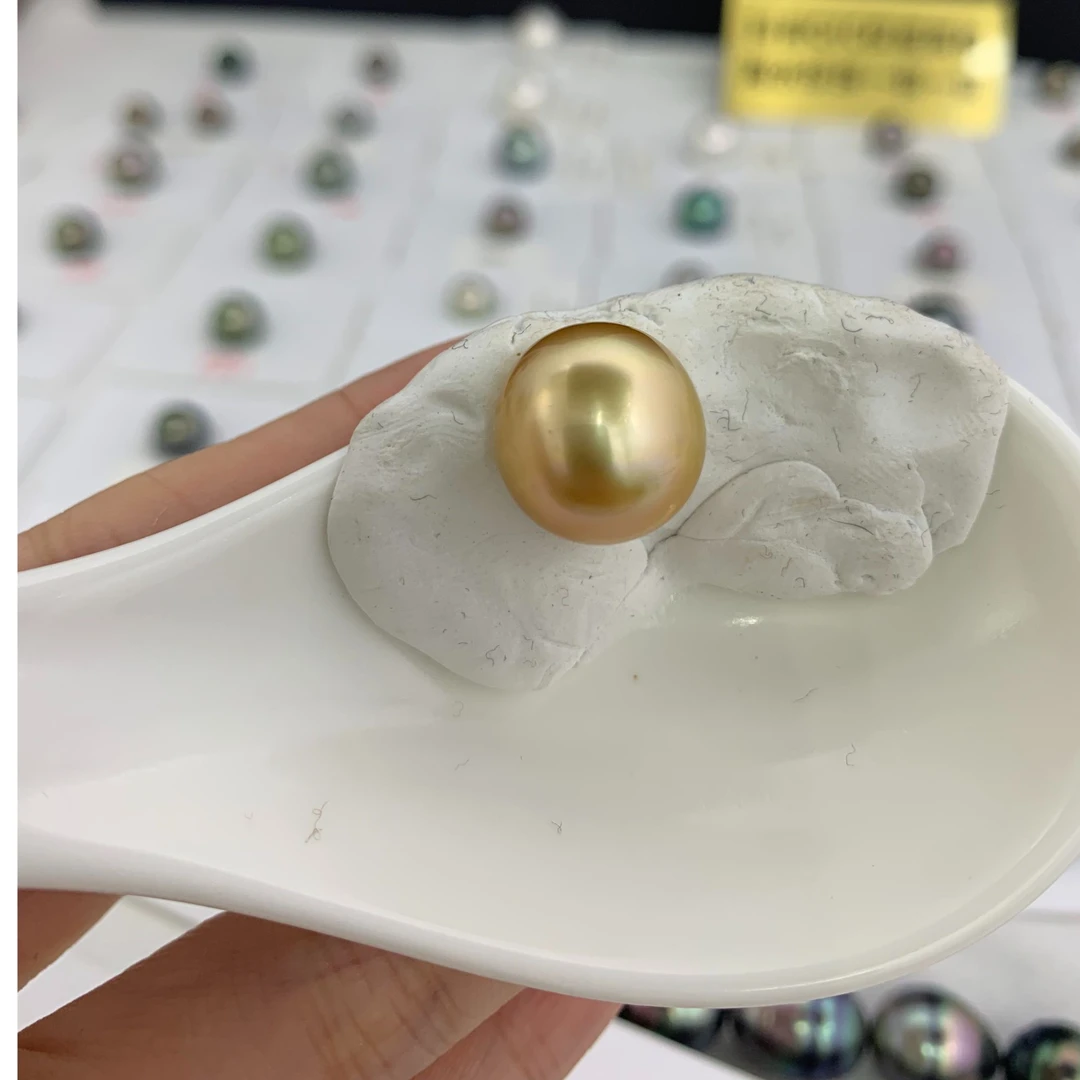天然珍珠南洋金珠裸珠