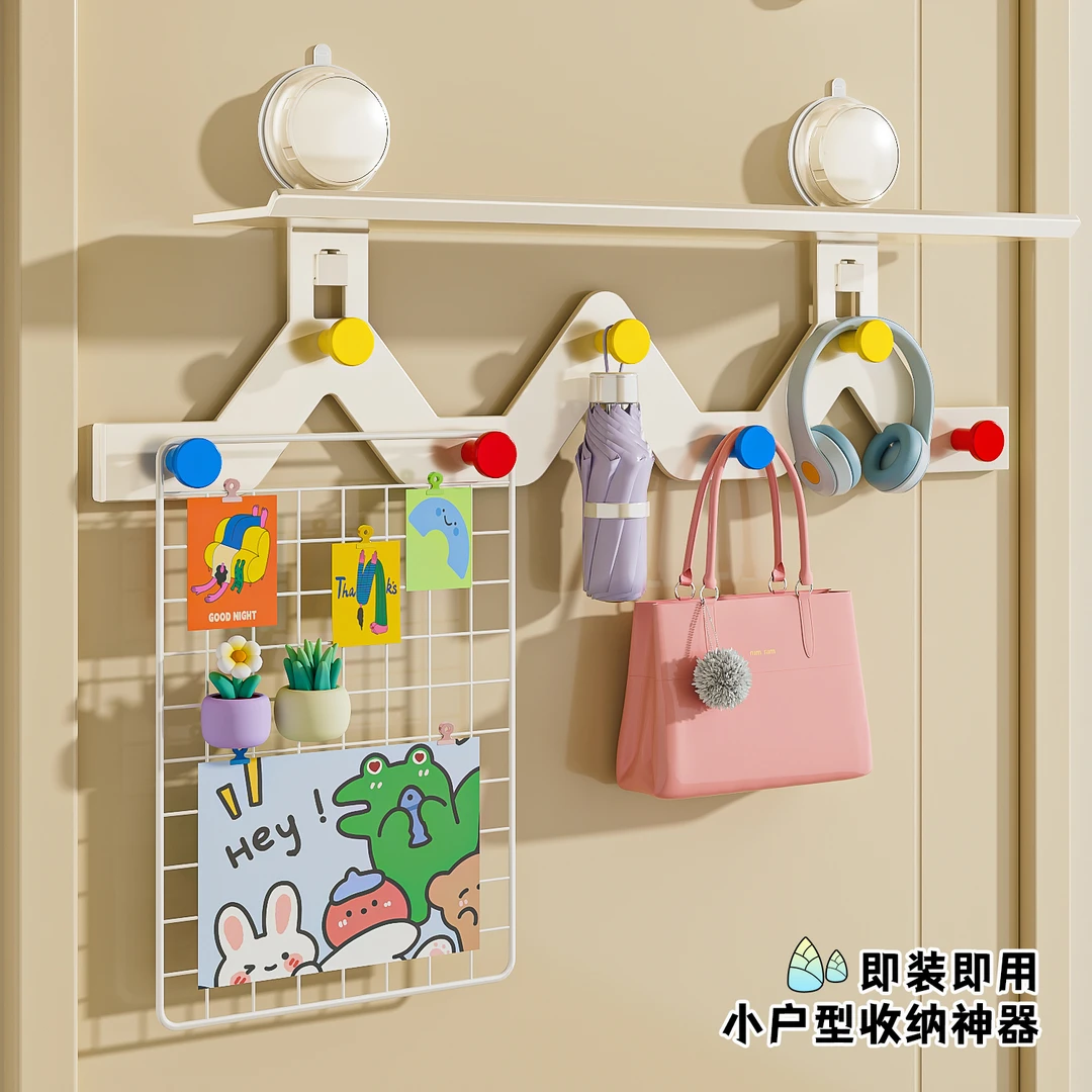 吸盘浴室挂钩免打孔门后衣钩壁挂多功能强承重粘钩真空无痕家用