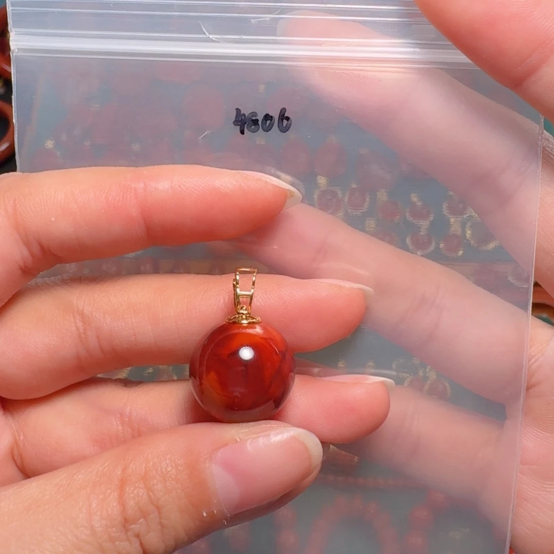 南红玛瑙南红玛瑙16+18K金镶嵌