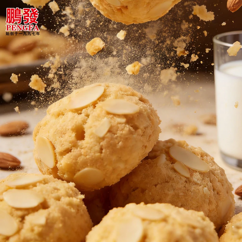 【年货节】鹏发扁桃仁片酥178克真材实料大颗饱满扁桃仁片酥