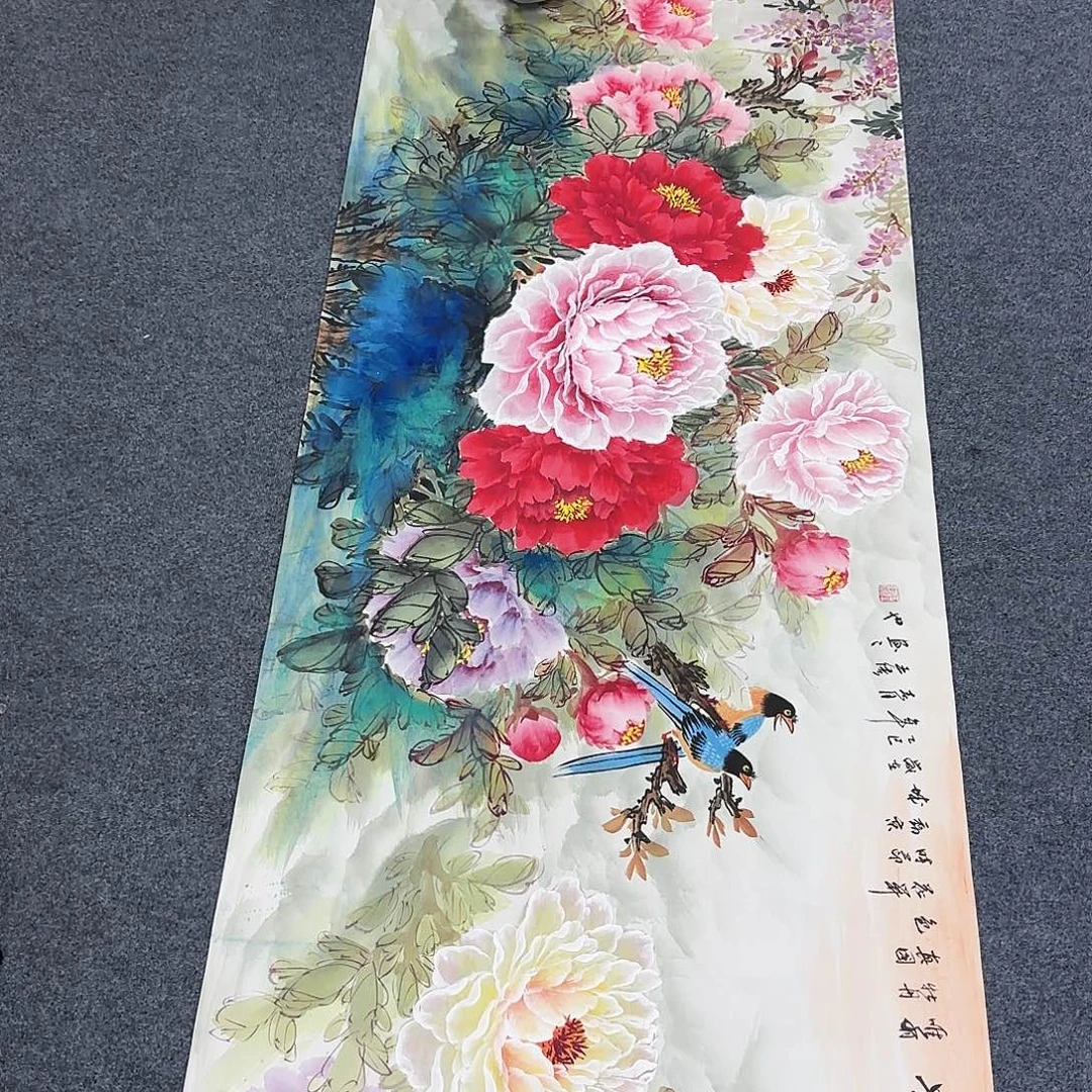 国画作品小姐姐放漏中