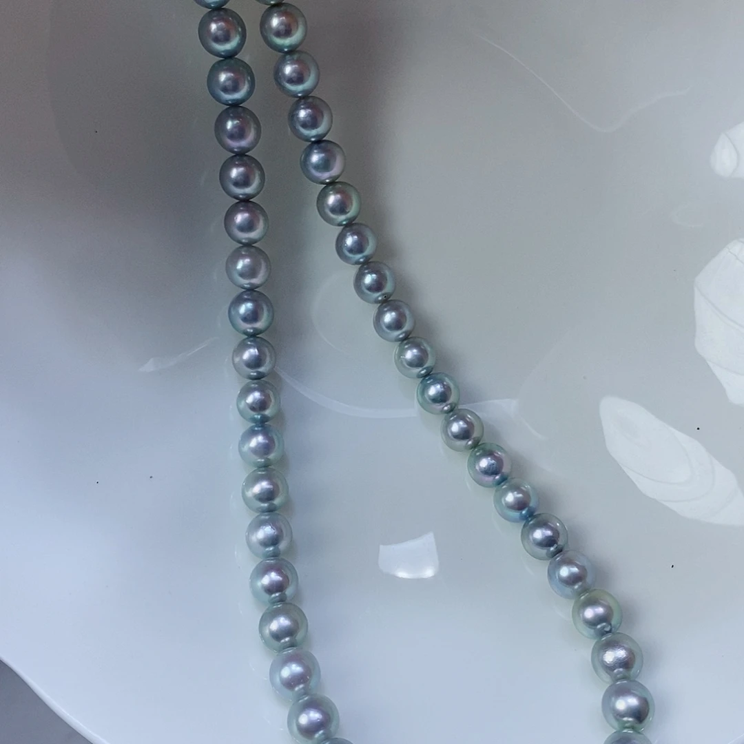 海水珍珠银S925镶嵌颈饰