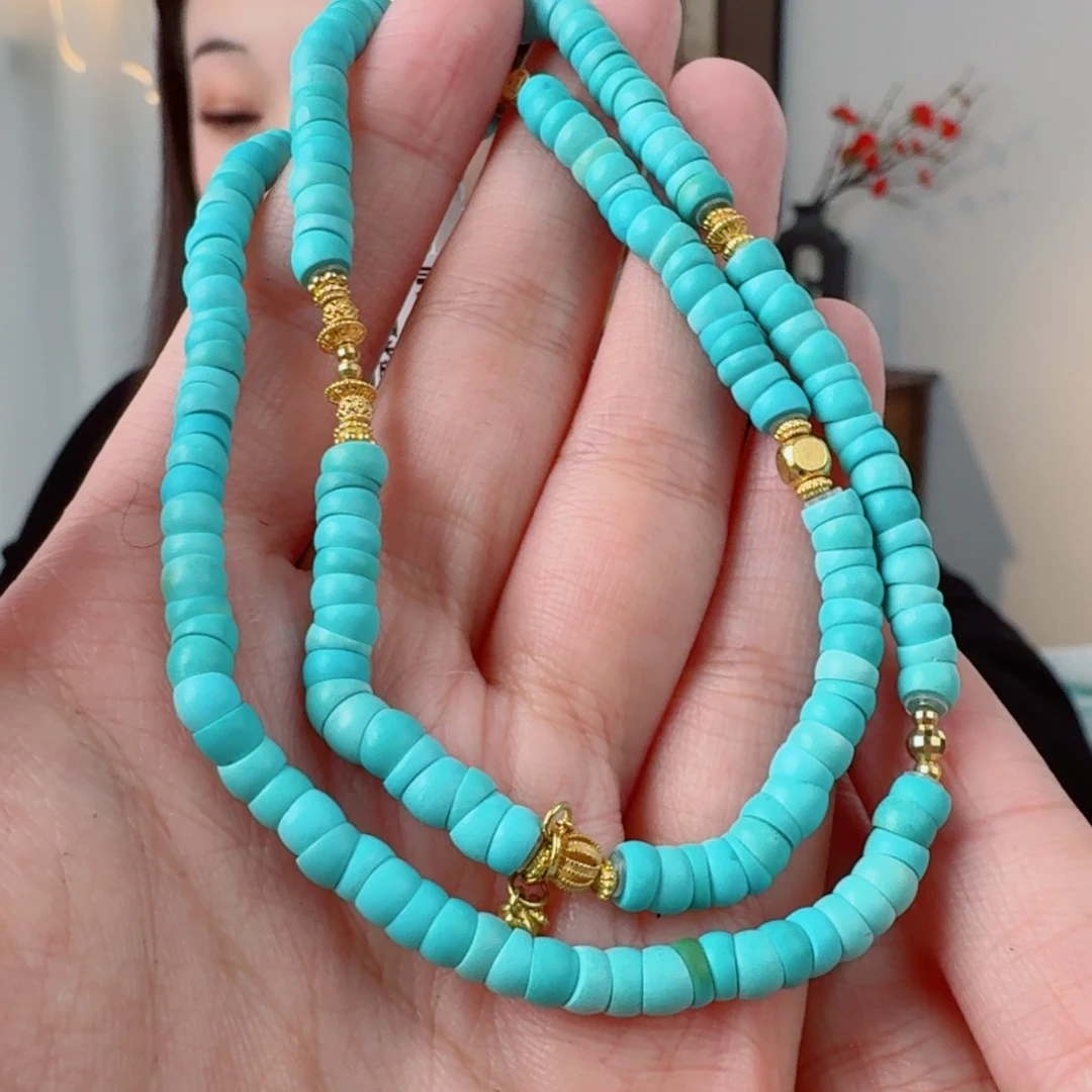 绿松石18K金镶嵌珠宝奇石