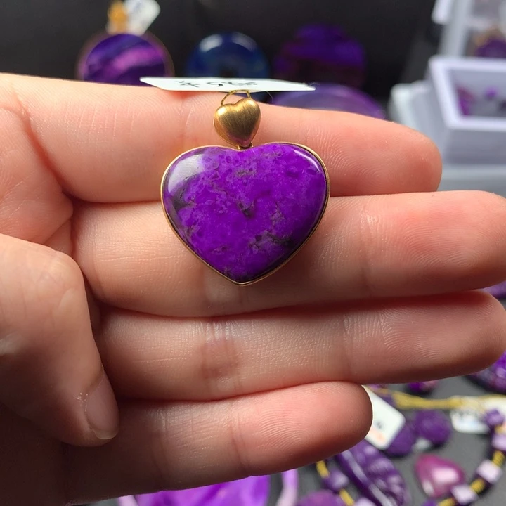 苏纪石（舒俱来）18K金镶嵌吊坠