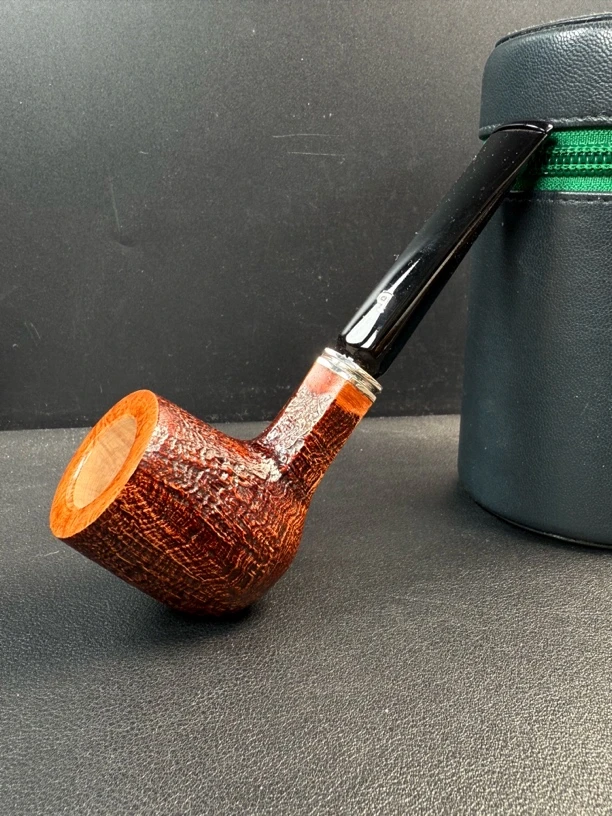 意大利帕斯库奇撞球银圈手工石楠木烟斗（内径19.5斗深36长137）