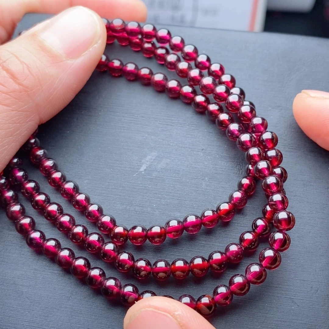 石榴石未镶嵌手链天然4.5玻璃体9a清仓