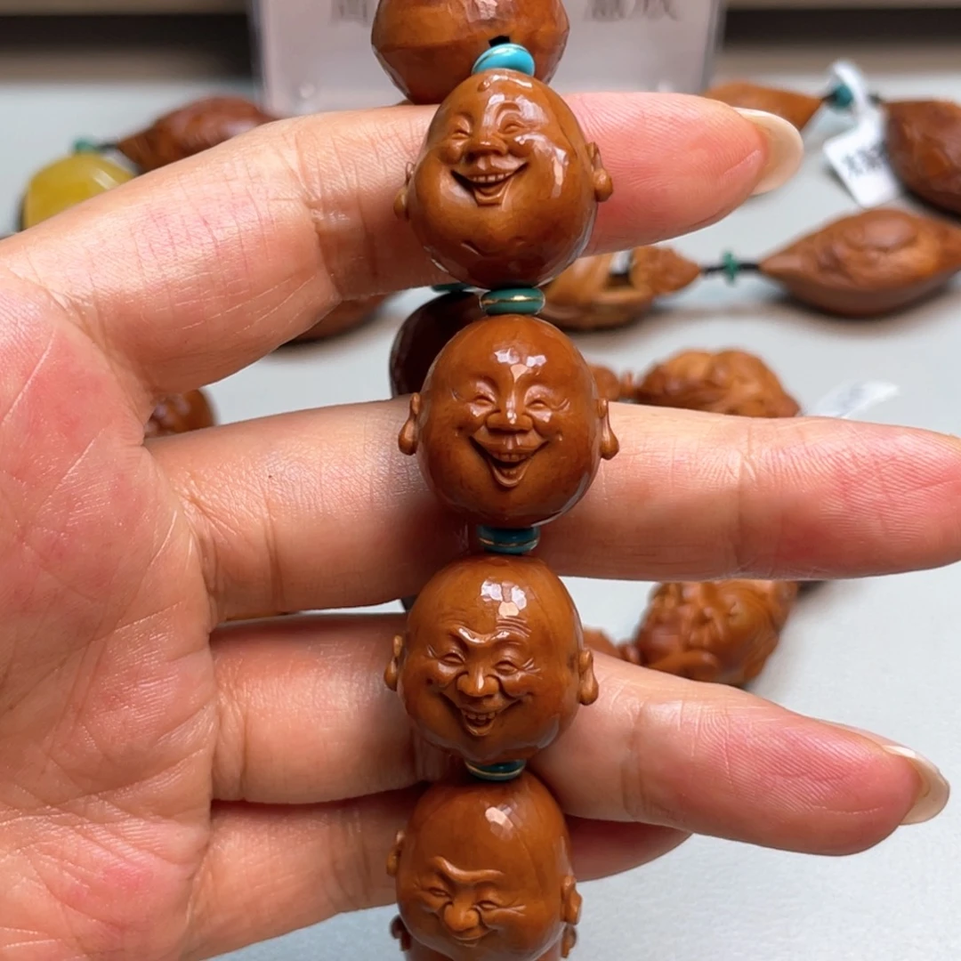 橄榄核吊坠周老师笑佛